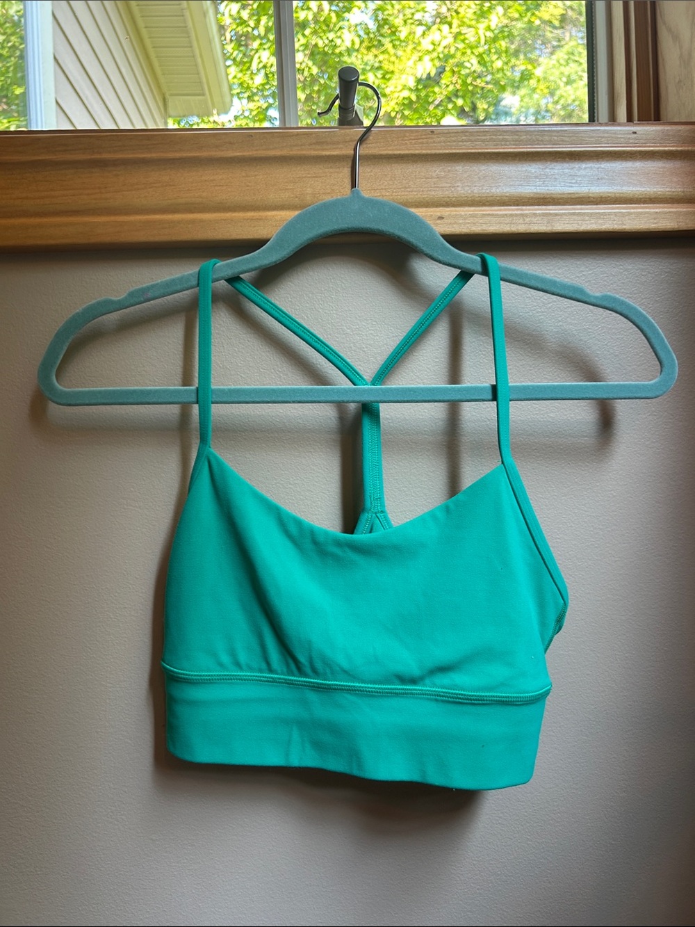 Lululemon Flow Y Nulu Longline Bra - Kelly Green - Picture 3 of 4